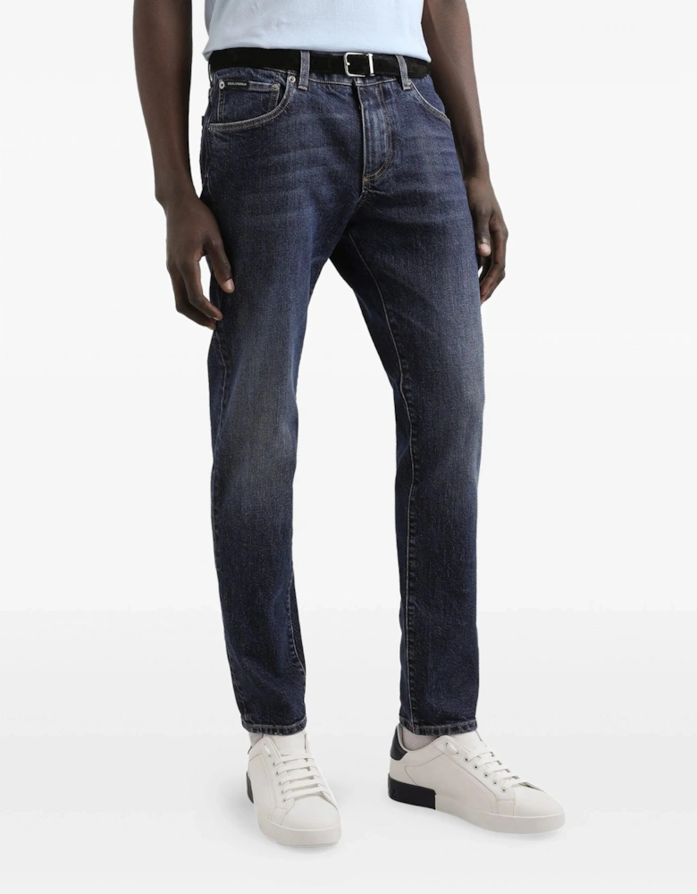 5 Pocket Slim Jeans Blue
