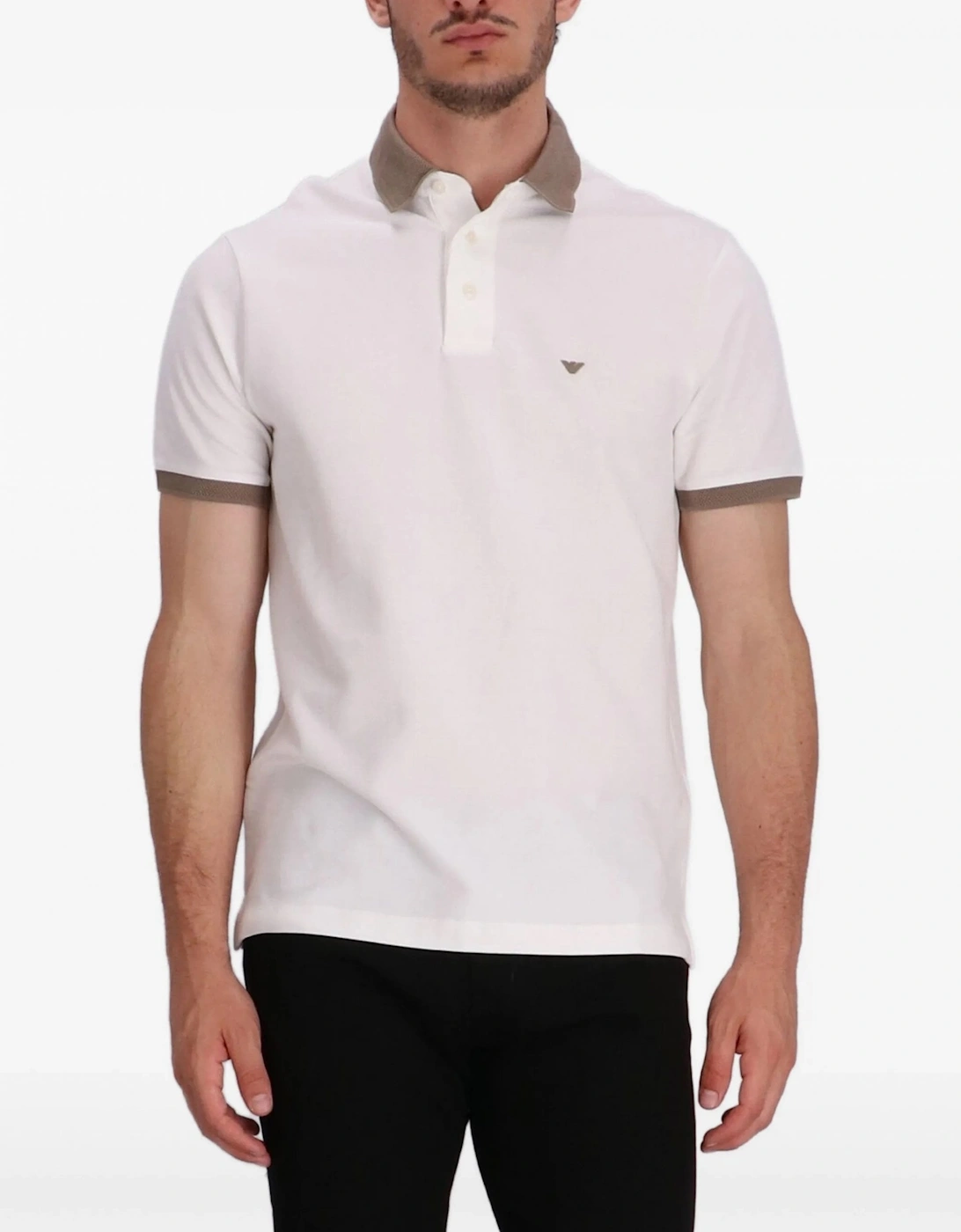 Branded Piquet Polo White