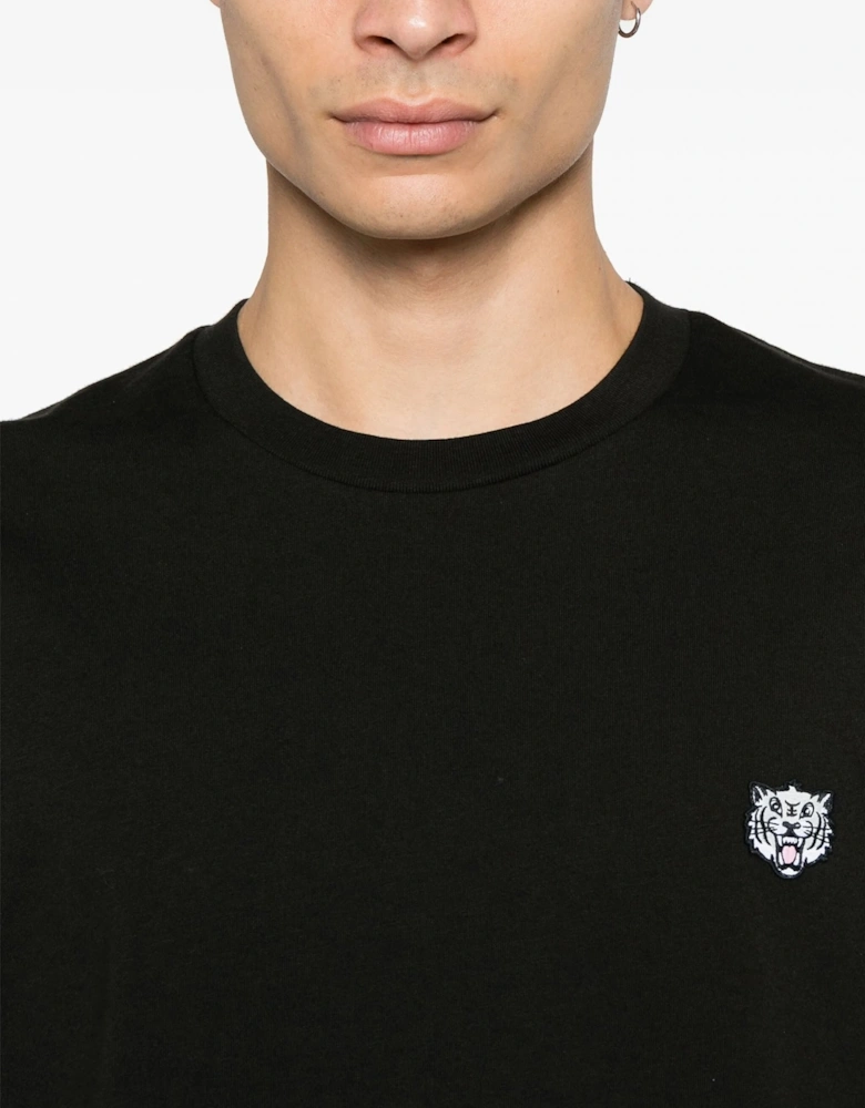 Happy Embroidered Classic T-Shirt Black