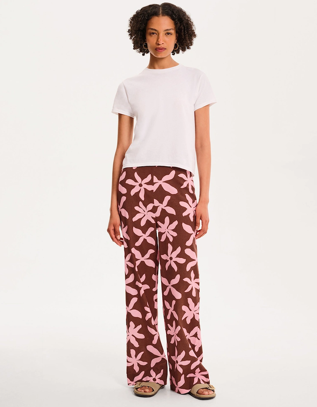 Tommy Trouser in Pink and Chocolate Floral Print, 7 of 6