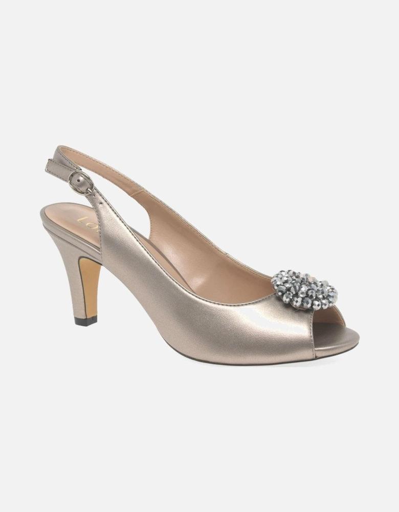Elodie Womens Slingback Peep Toe Shoes