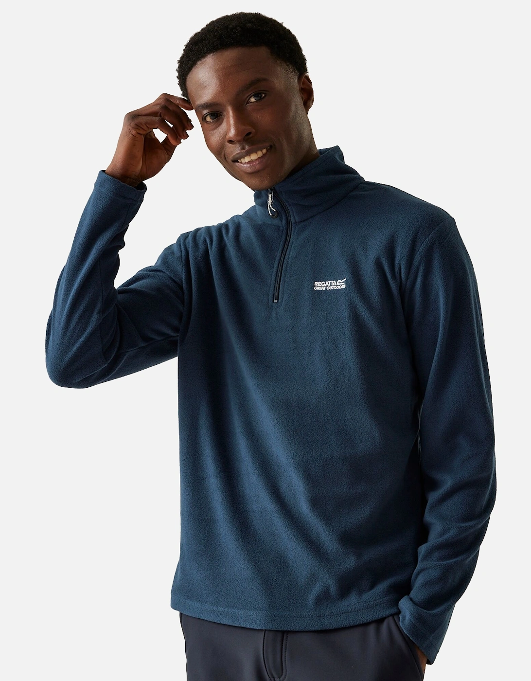 Regatta Men's Dark/Green Great Outdoors Thompson Half Zip Fleece Top - Forest - Xl - Forest - 100% Polyester - Image 3