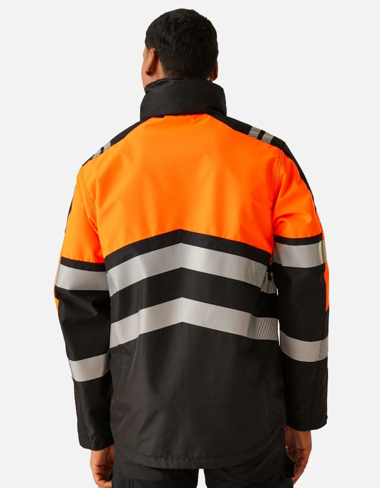 Professional Mens High-Vis Waterproof Jacket