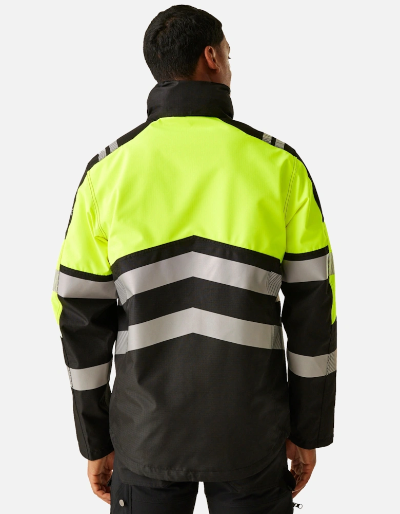 Professional Mens High-Vis Waterproof Jacket
