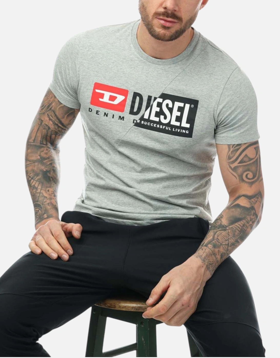 T-Diego-Cuty Logo Mens T Shirts Crew Neck Short Sleeve Slim Summer Tee, 9 of 8