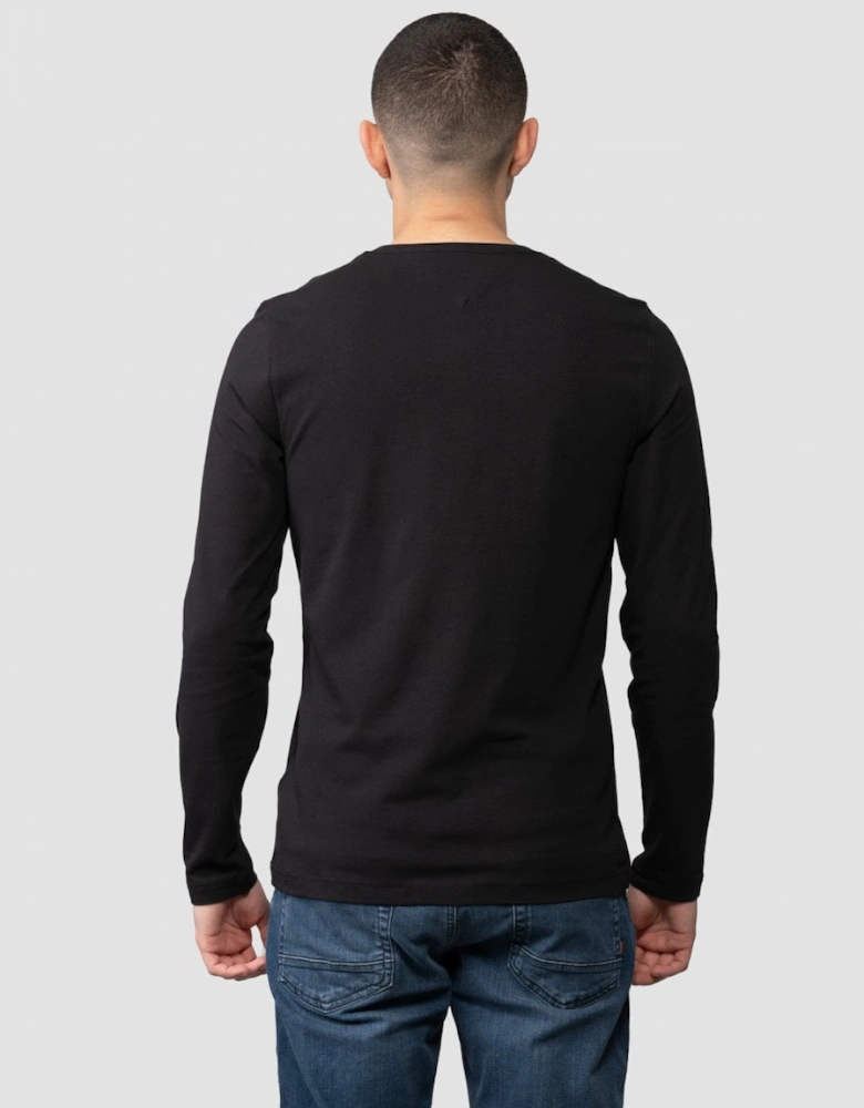 Stretch Slim Fit Mens Long Sleeve T-Shirt