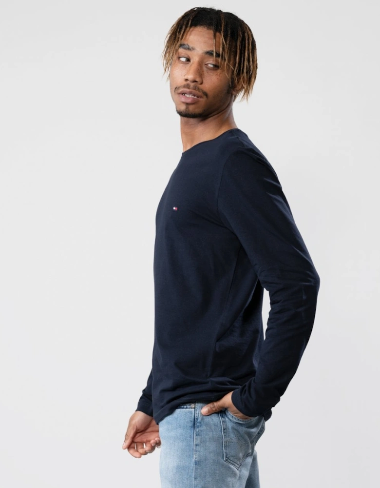 Stretch Slim Fit Mens Long Sleeve T-Shirt