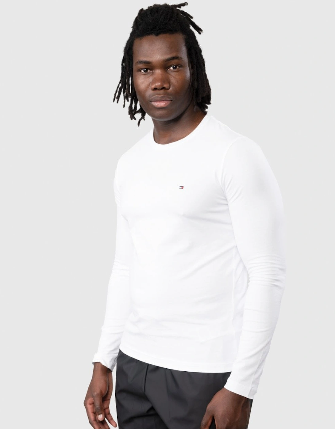 Stretch Slim Fit Mens Long Sleeve T-Shirt