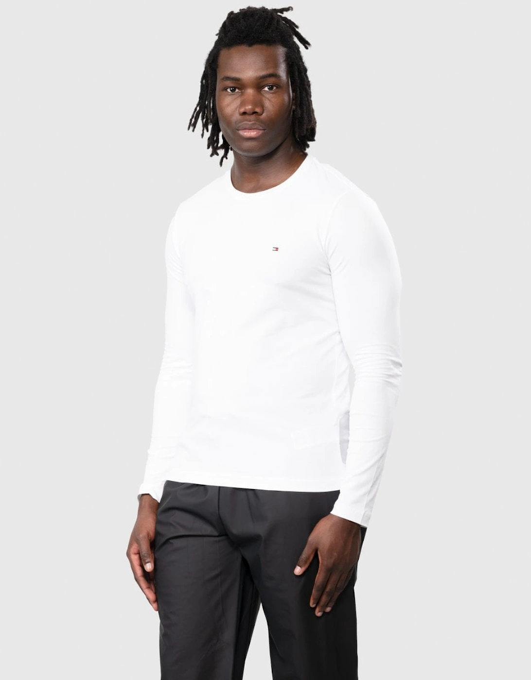 Stretch Slim Fit Mens Long Sleeve T-Shirt