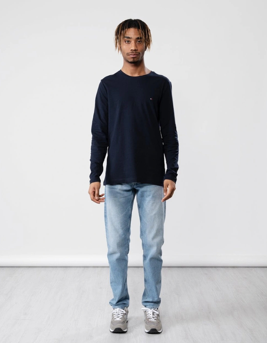 Stretch Slim Fit Mens Long Sleeve T-Shirt