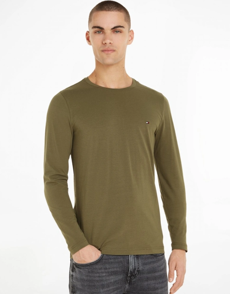 Stretch Slim Fit Mens Long Sleeve T-Shirt