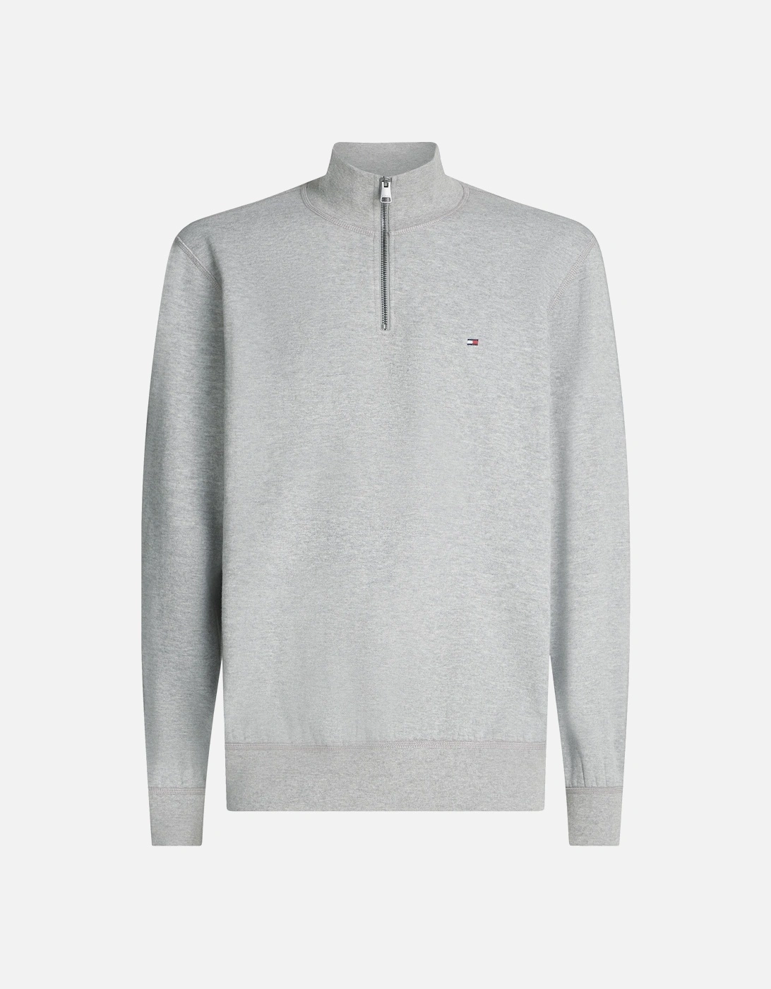 Essential Fleece Mens Half Zip Sweatshirt - Medium Grey Heather