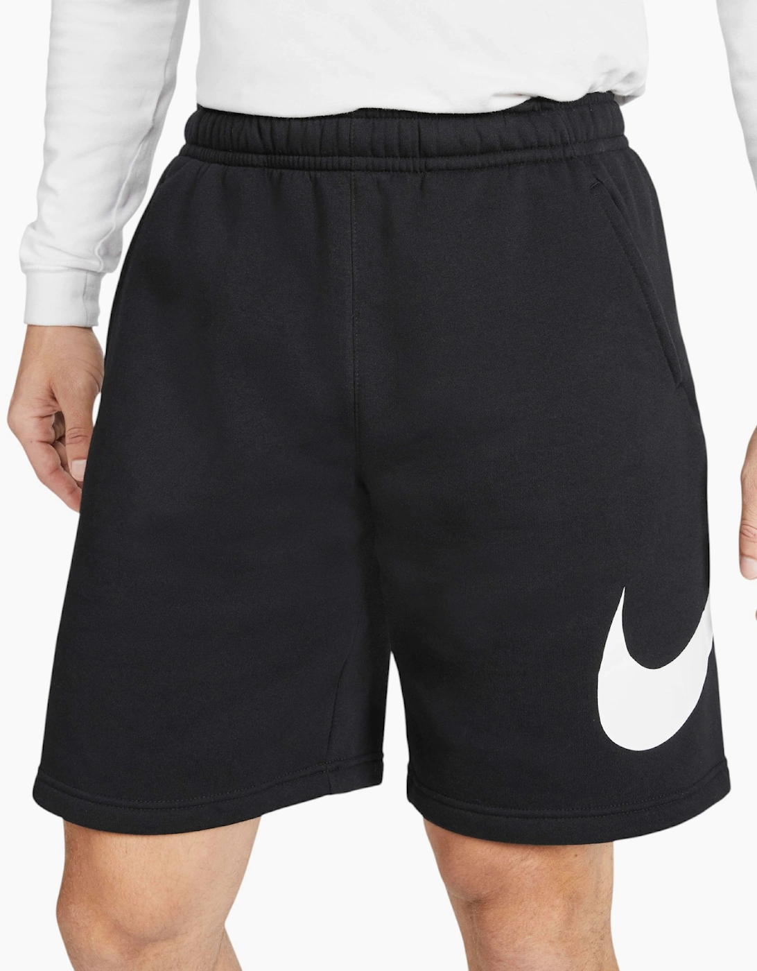 Nike Men's Black Shorts Summer Sportswear Club Graphics Relaxed Fit Comfort Half Pants - Size 35/34/32