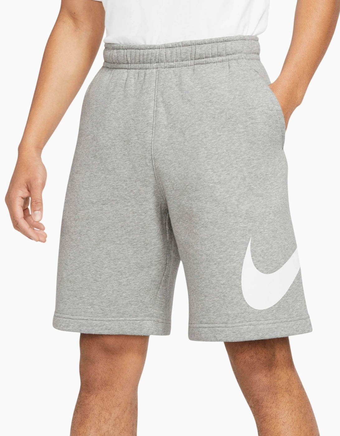 Nike Men's Grey Shorts Summer Sportswear Club Graphics Relaxed Fit Comfort Half Pants - Size 32/30/31