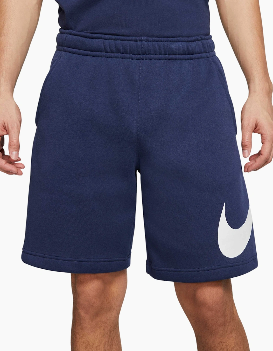 Men's Nike Mens Shorts Summer Sportswear Club Graphics Relaxed Fit Comfort Half Pants - Navy - Size: 32/30/31