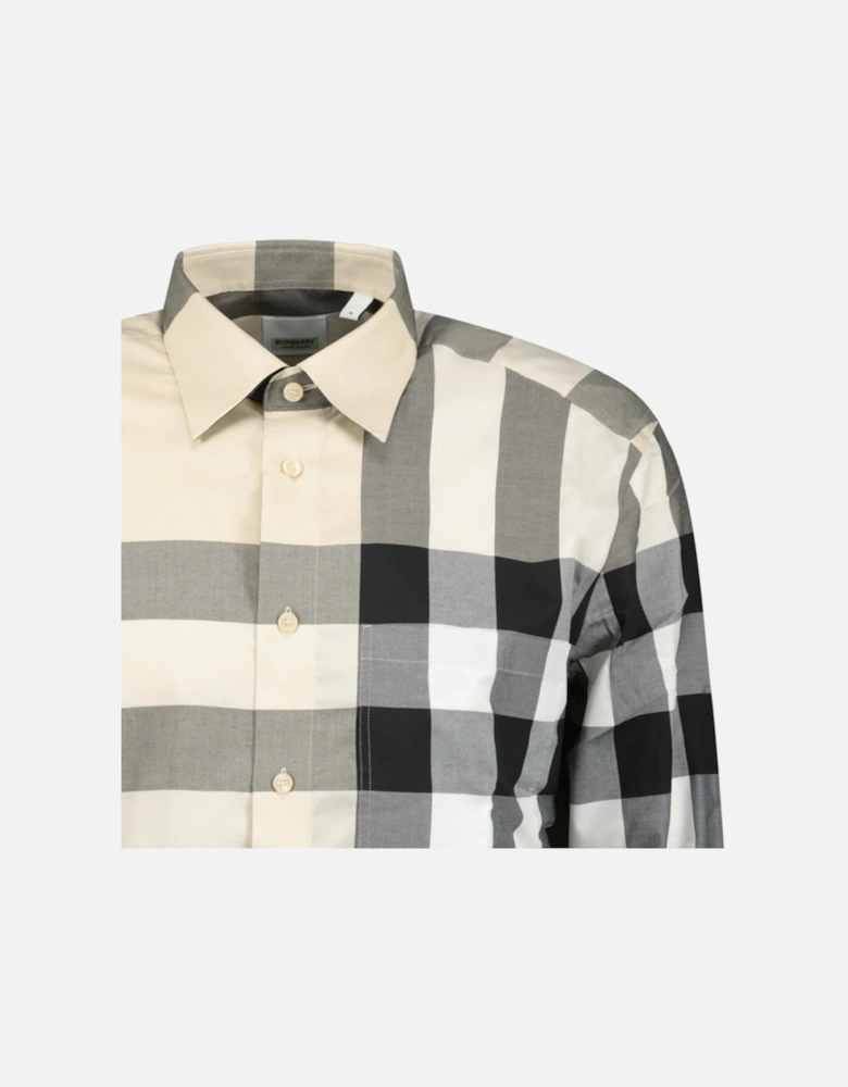'Claverdon' Check Shirt in Modern Beige