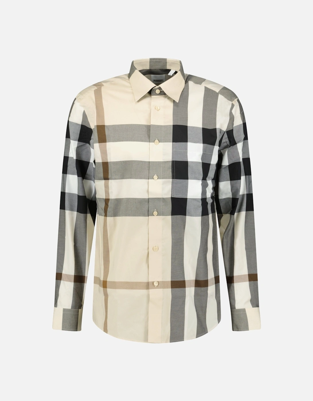 'Claverdon' Check Shirt in Modern Beige, 4 of 3