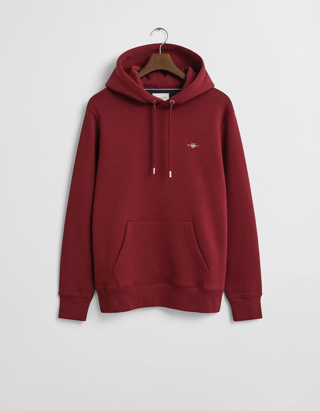 Mens Regular Fit Shield Logo Pullover Hoodie - 604 Plumped Red, 2 of 1