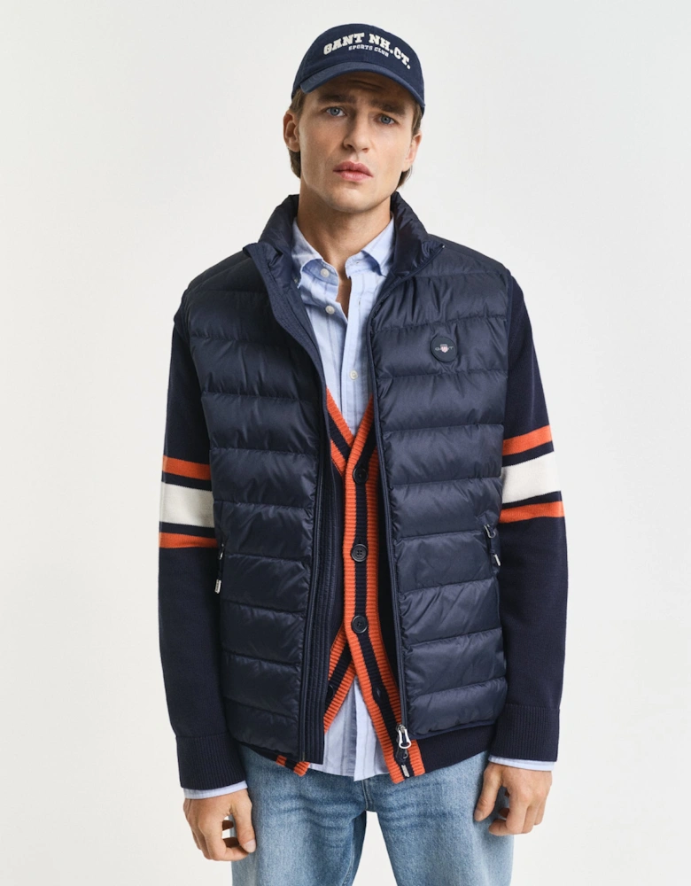 Mens Light Down Padded Gilet - 433 Evening Blue