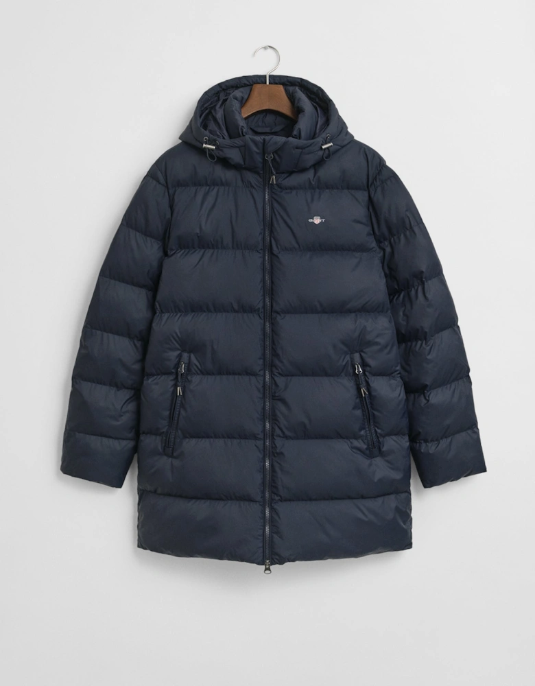 Mens Active Cloud Mid Length Puffer Jacket - 433 Evening Blue