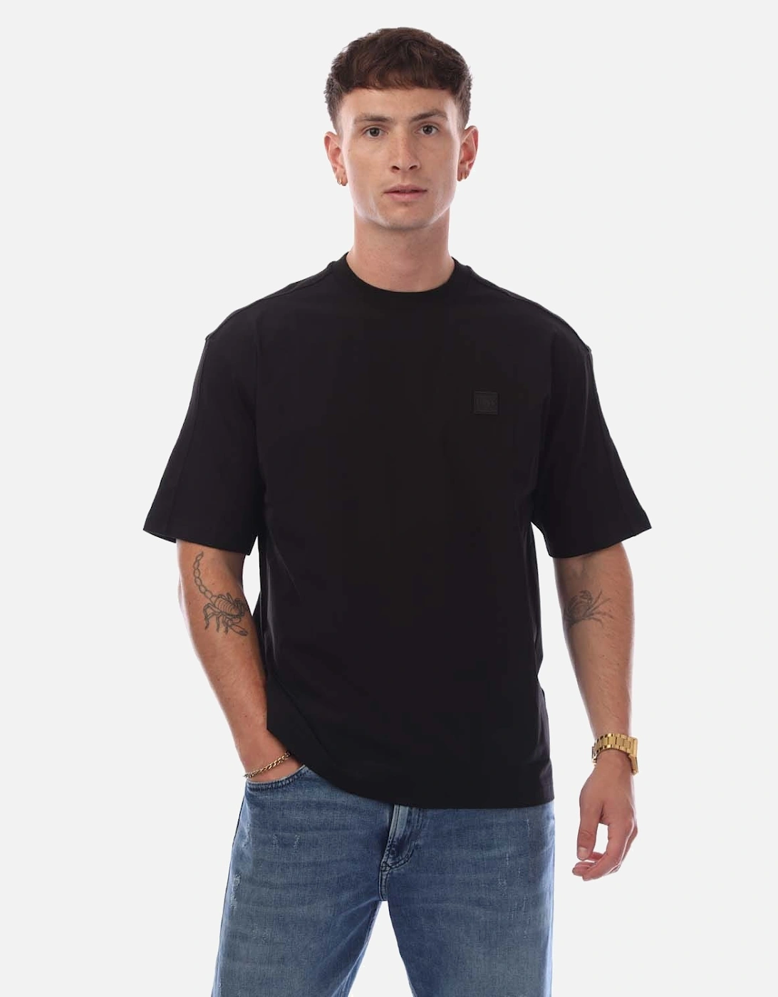 Nylon Front Crewneck T-Shirt, 5 of 4