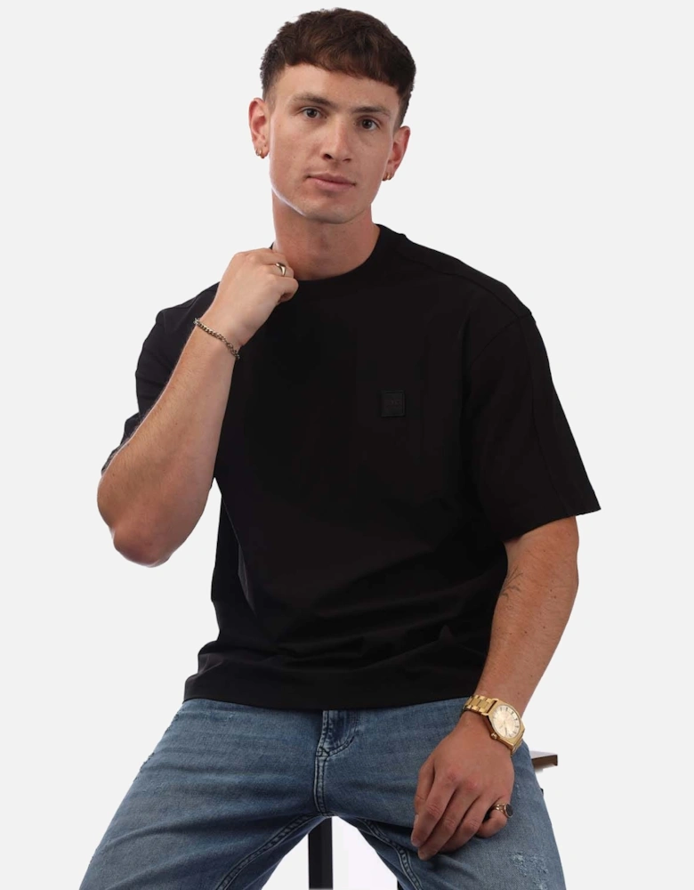 Nylon Front Crewneck T-Shirt