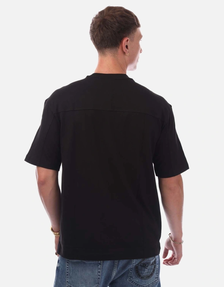 Nylon Front Crewneck T-Shirt