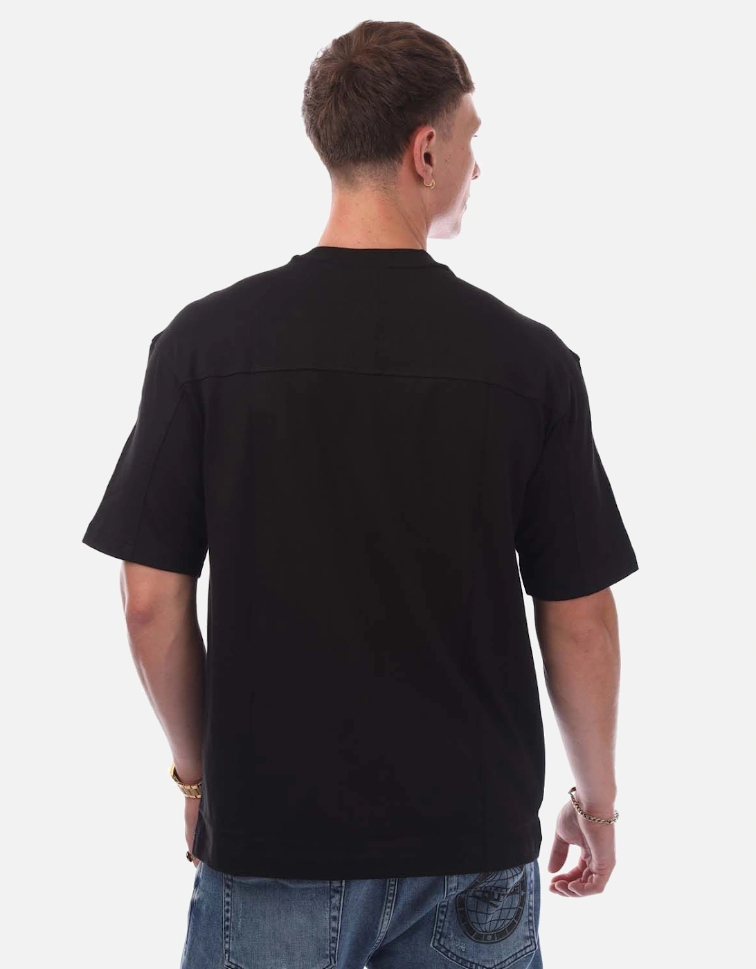 Nylon Front Crewneck T-Shirt
