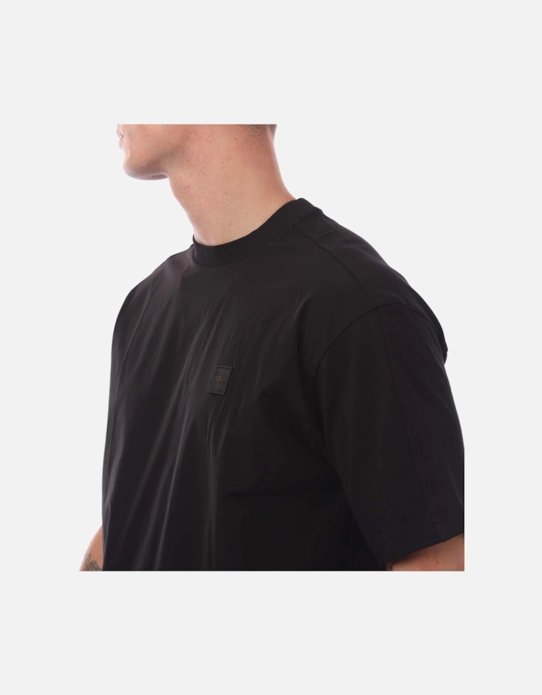 Nylon Front Crewneck T-Shirt