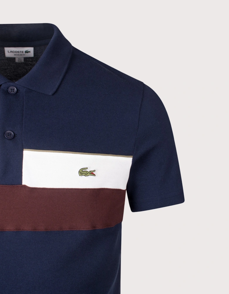 Colourblock Piqué Polo Shirt