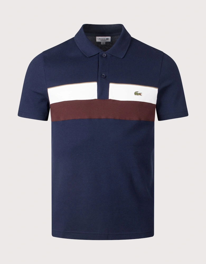 Colourblock Piqué Polo Shirt