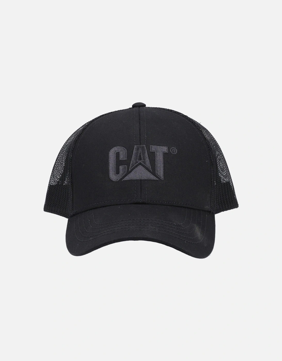Raised Logo Cotton Unisex Adults's Black Baseball Caps