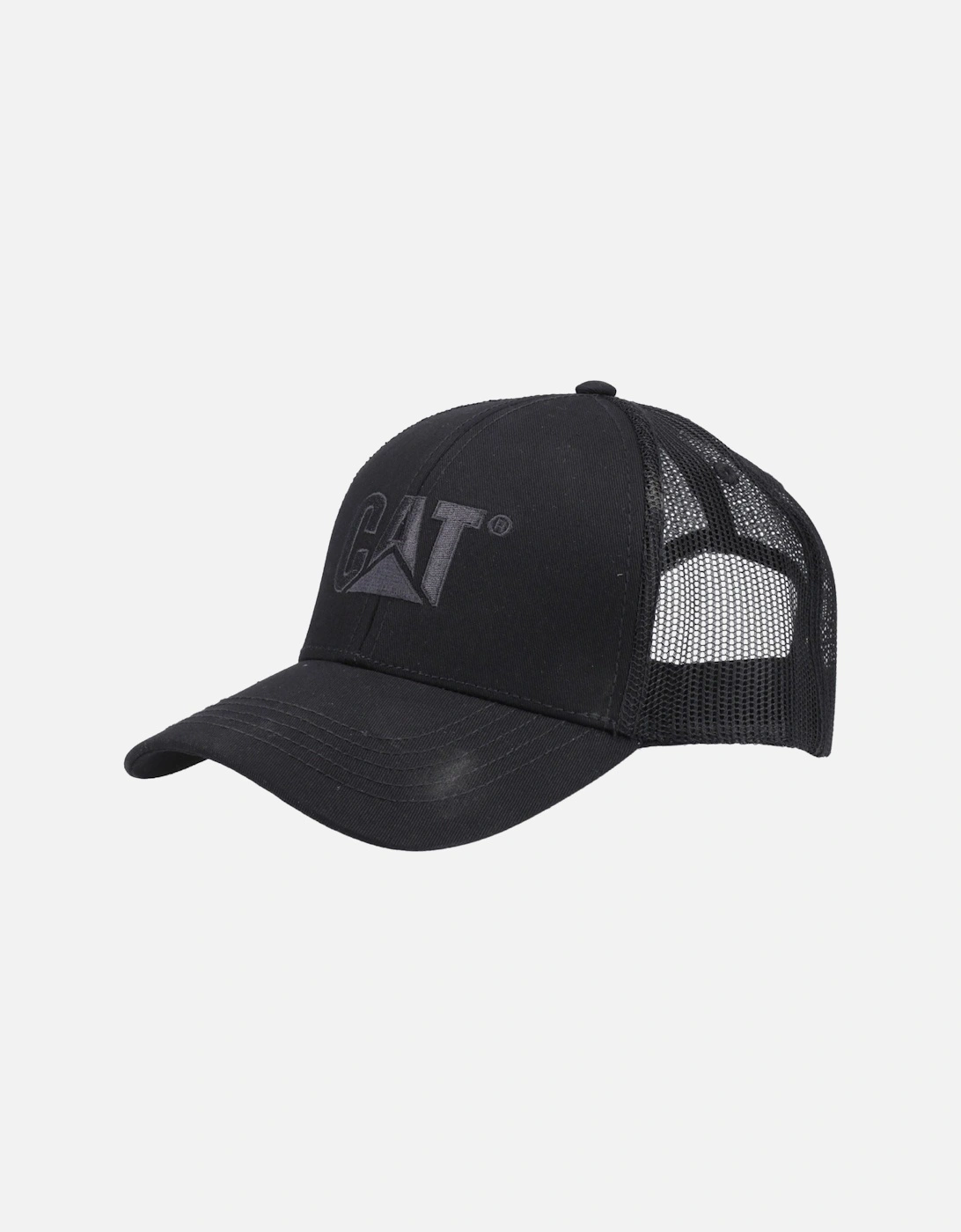 Raised Logo Cotton Unisex Adults's Black Baseball Caps