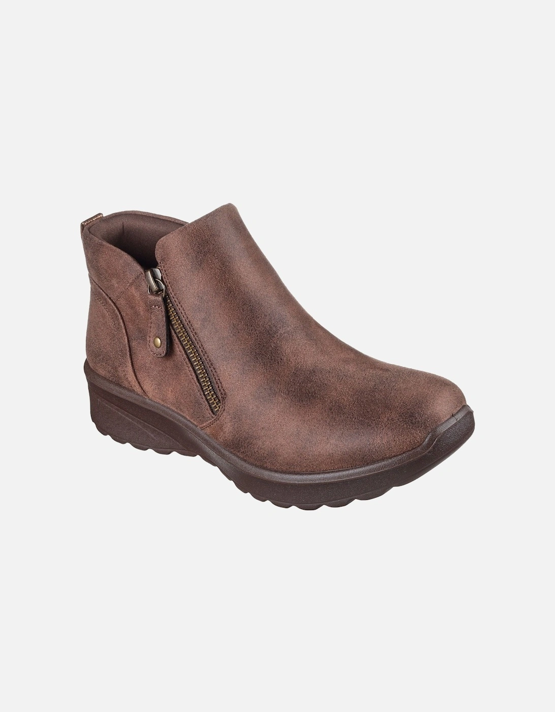 Lovely Vibe Fall In Bloom Textile Women's Chocolate Winter Ankle Boots, 6 of 5