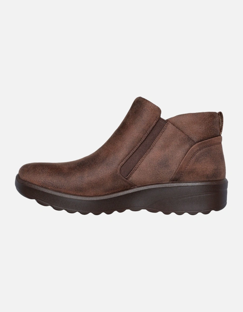 Lovely Vibe Fall In Bloom Textile Women's Chocolate Winter Ankle Boots