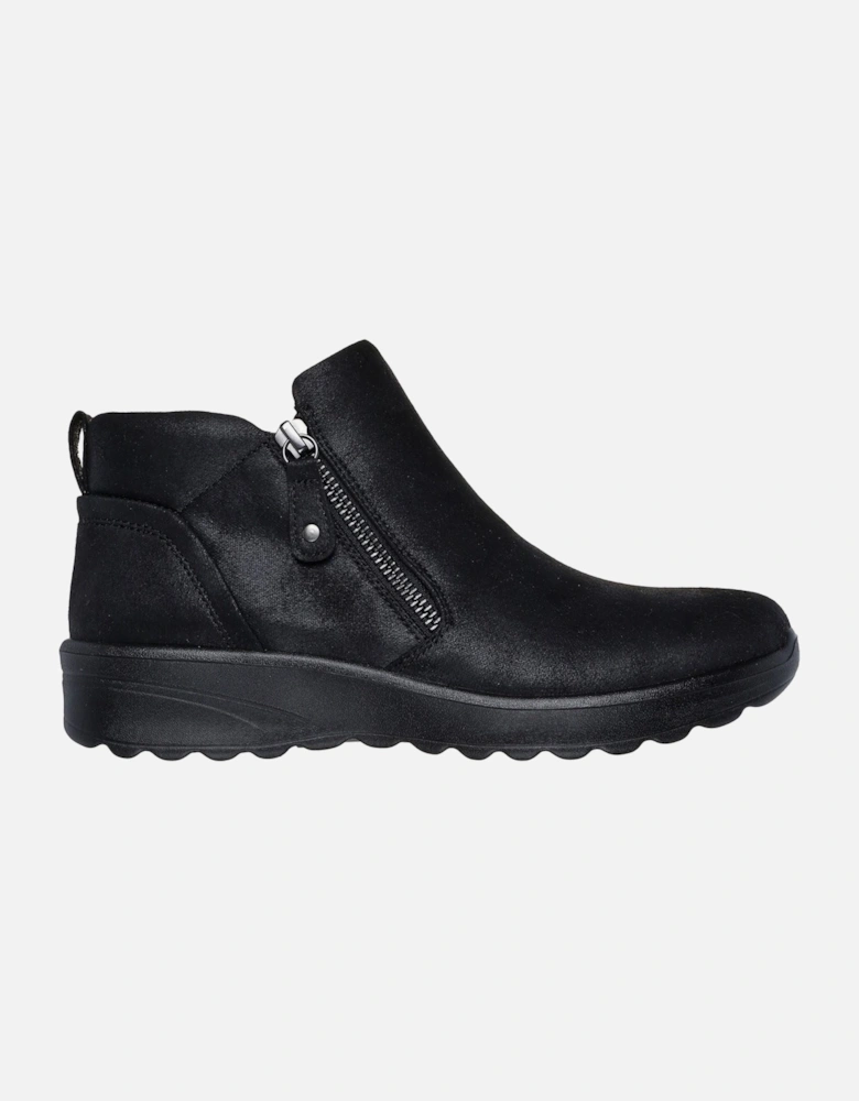 Lovely Vibe Fall In Bloom Textile Women's Black Winter Ankle Boots