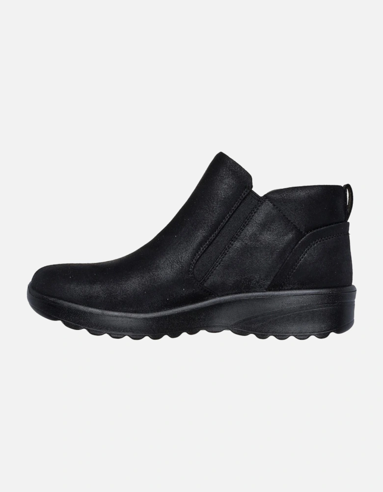 Lovely Vibe Fall In Bloom Textile Women's Black Winter Ankle Boots