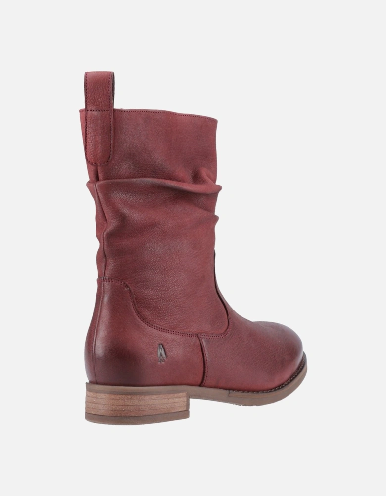 Emilia Leather Women's Burgundy Winter Mid Calf Boots