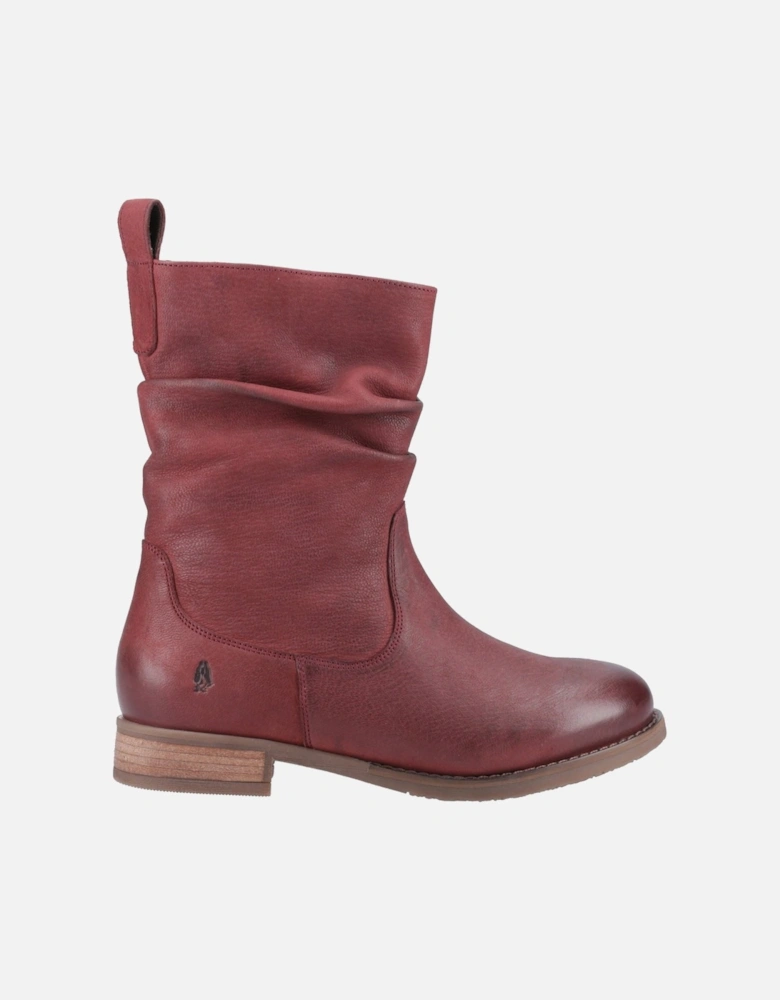 Emilia Leather Women's Burgundy Winter Mid Calf Boots