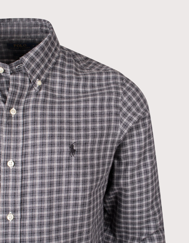 Custom Fit Plaid Twill Shirt