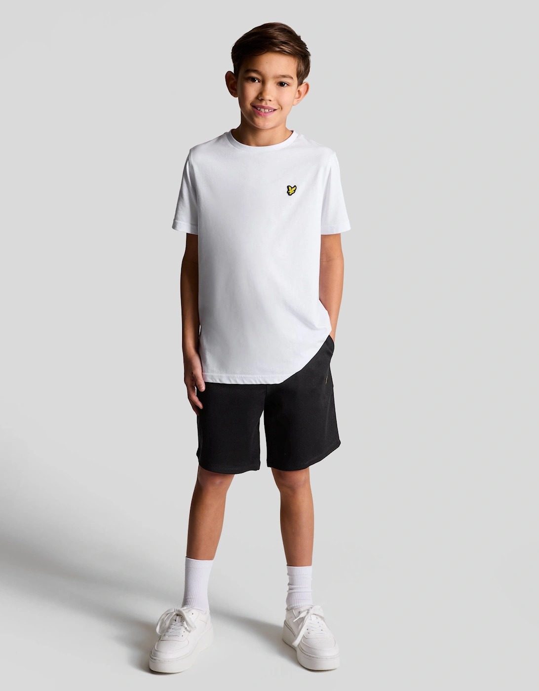 Lyle And Scott Boy's Brushback Fleece Shorts - Black - Size: 10/11 y