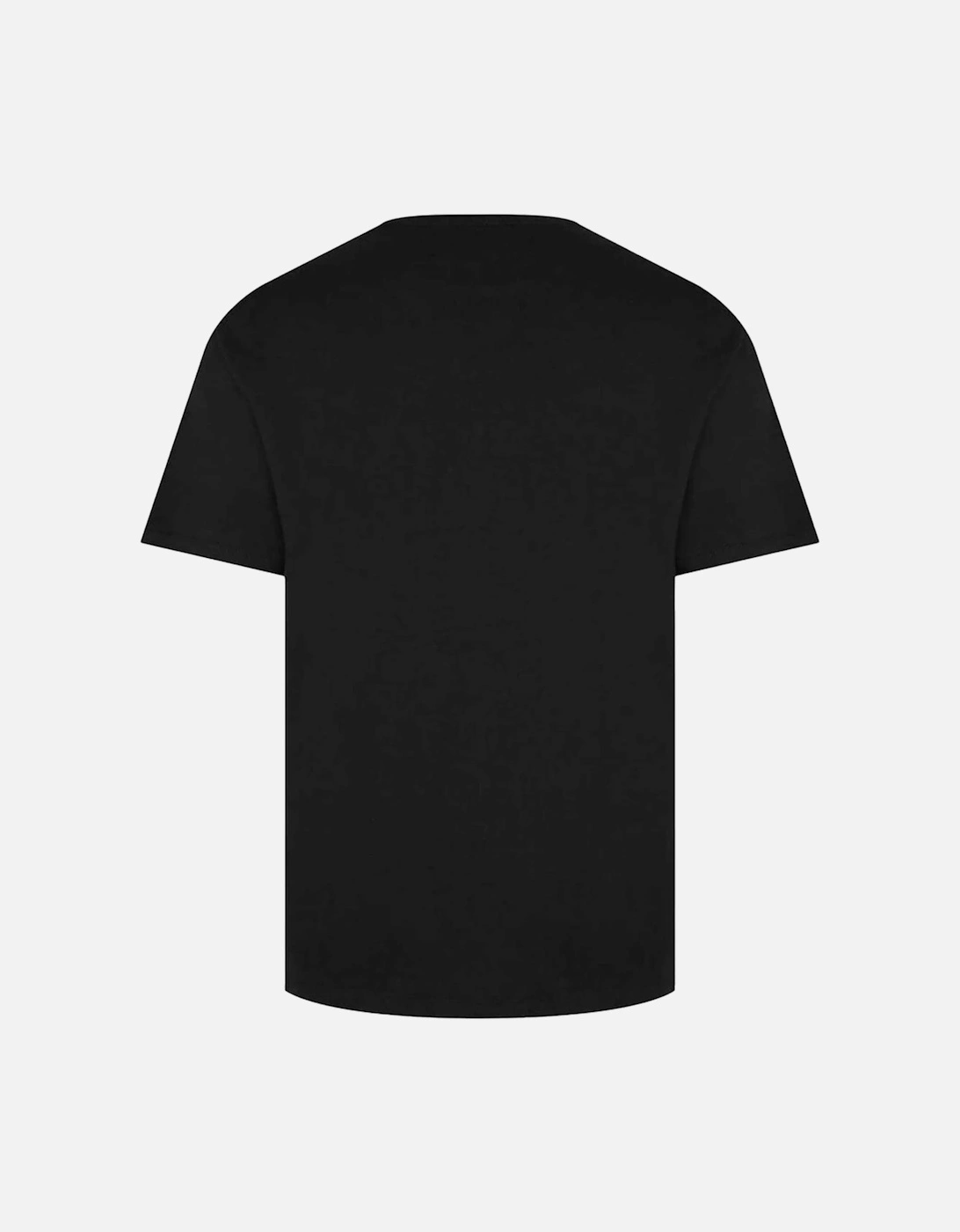 Pegasus Script Logo Printed T-Shirt in Black