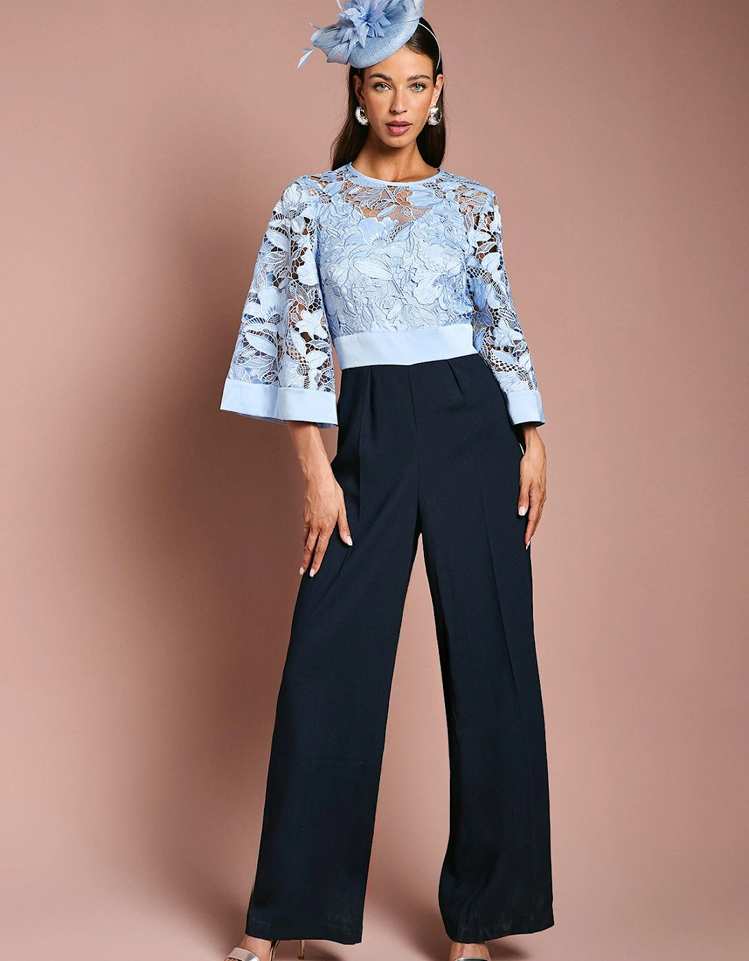 Lace Kimono Sleeve Jumpsuit, 2 of 1