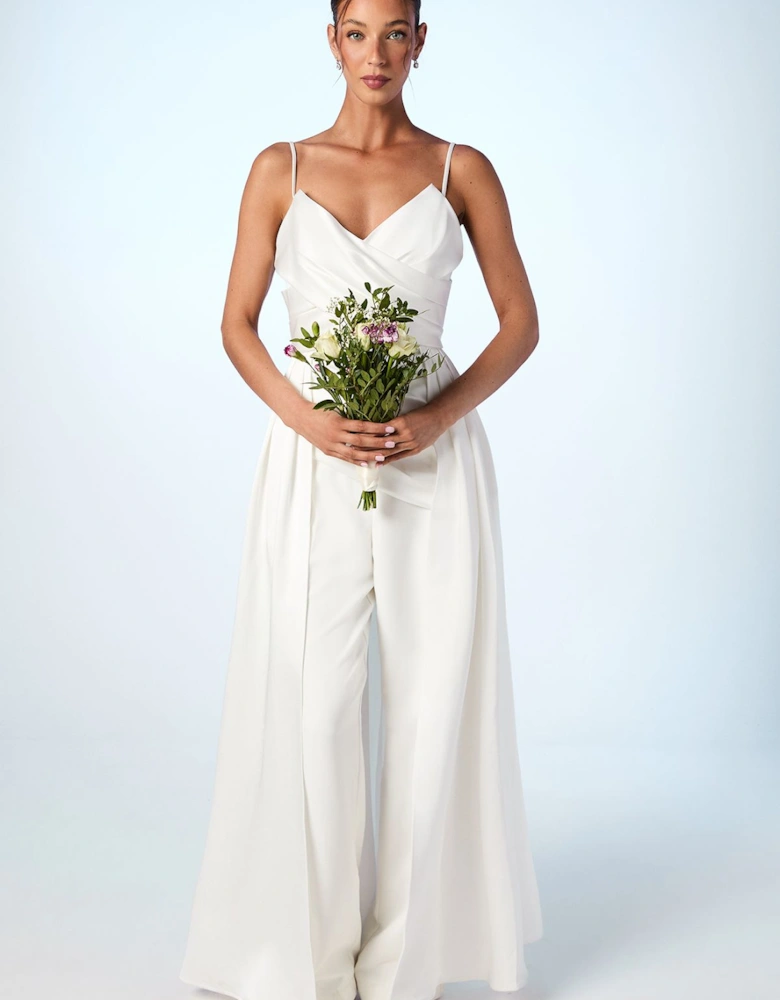 Satin Drape Detail Bridal Top