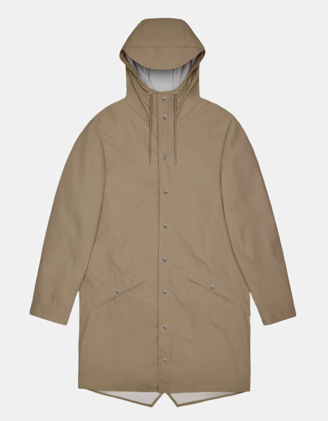 Rains Women's Brown Long Unisex Jacket - 133 Beige - Size: 12