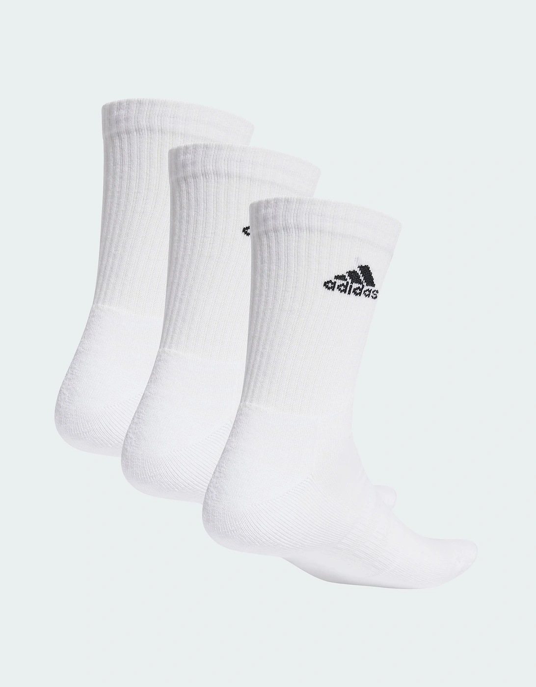 Cushion Crew Socks White 3 Pack