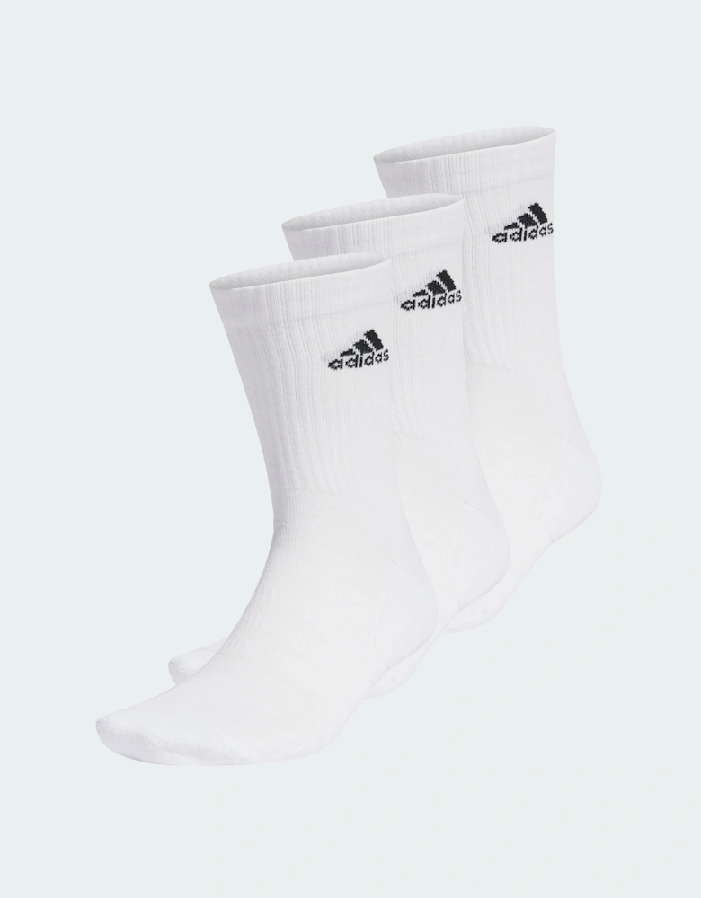 Cushion Crew Socks White 3 Pack