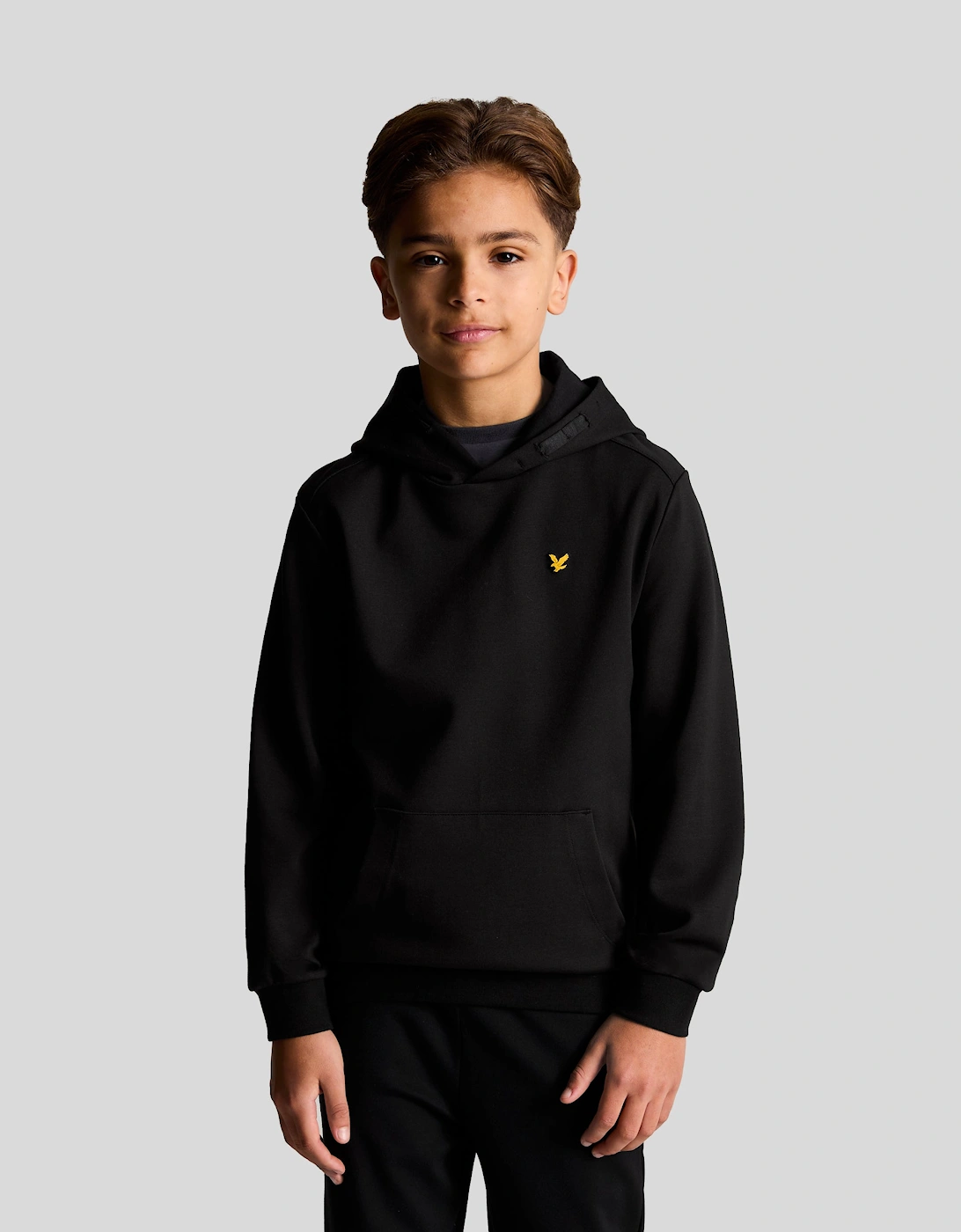 Lyle And Scott Boys Black 'S Brushback Fleece Hoodie - : Size 12/13 Y Kids