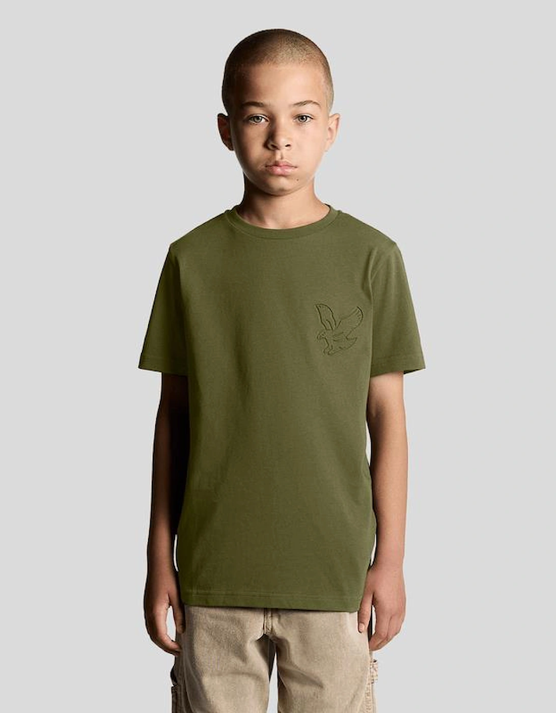 Lyle & Scott Lyle And Scott Boy's Embossed Eagle  T-Shirt - Green