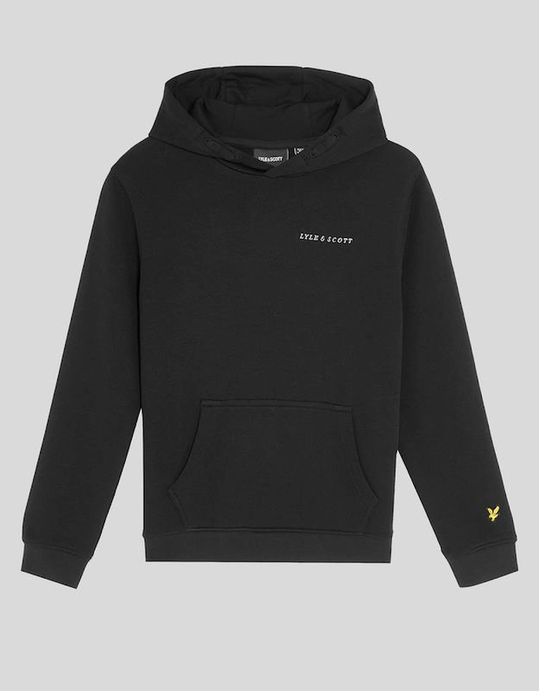 Lyle And Scott Boys Black 'S Script Logo Hoodie - : Size 12/13 Y Kids